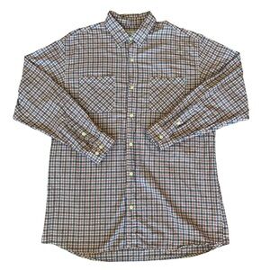 Carhartt Plaid Flannel Shirt Men’s XL Workwear Blue Red